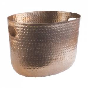 VIN/CHAMP. BOL MARTELÉ DIM. 30X23.5X(H)23 CM. INH. 7L. CUIVRE MARTELÉ