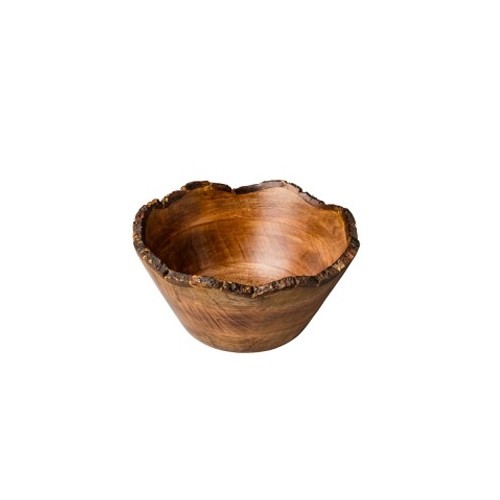 BOL EN BOIS DIAM. 23CM HGT. 11CM. INH. 1.75L. NATURE
