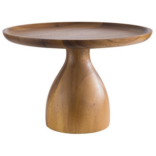 Taartstandaard diam. 24cm. HG. 16cm. acacia hout