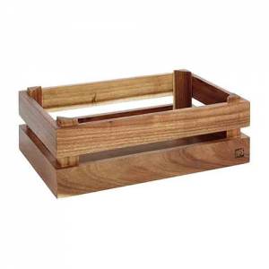 Veilingkist tbv gn 1/4 afm. 18,5x29 cm. geschaafd vuren kleur acacia