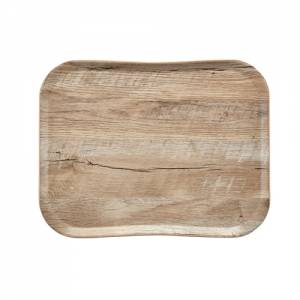 Century Wood Grain Tray, Dimensions: 33 x 43 cm. Colour: Light Oak Cambro