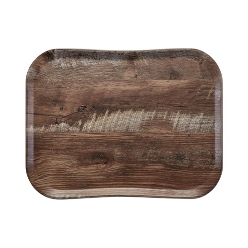 Century Wood Grain Tray, Dimensions: 33 x 43 cm. Dark Oak Cambro Color