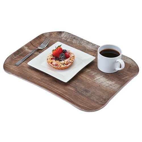 Century Wood Grain Tray, Dimensions: 33 x 43 cm. Dark Oak Cambro Color