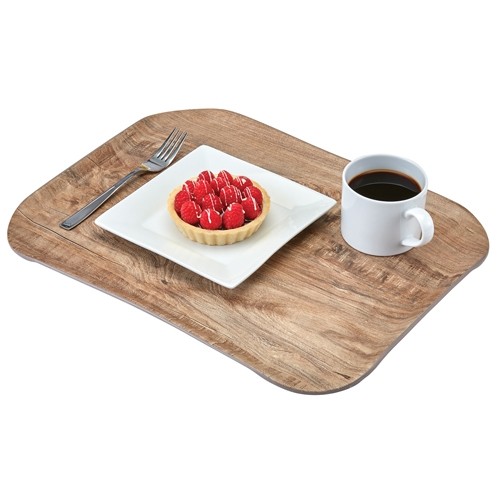 Plateau en bois Century, dimensions : 33 x 43 cm. Couleur : Olive clair Cambro.