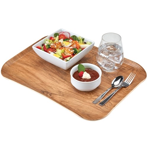 Century Holzmaserung Tablett, Maße: 35,5 x 45,7 cm. Farbe: Braun Olive Cambro