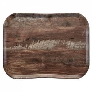 Plateau en bois Century, dimensions : 35,5 x 45,7 cm. Couleur : Chêne foncé Cambro.