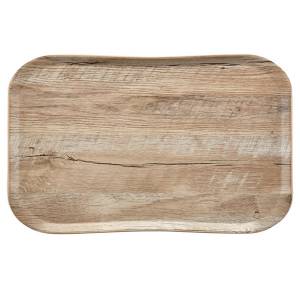 Plateau Century Wood Grain, dimensions : 32,3 x 53 cm. Couleur : Chêne clair Cambro.