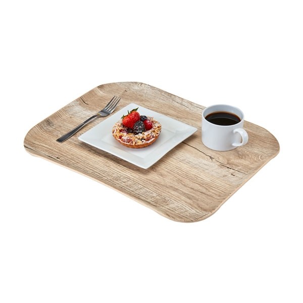 Century Wood Grain Tray, Dimensions: 32.3 x 53 cm. Colour: Light Oak Cambro