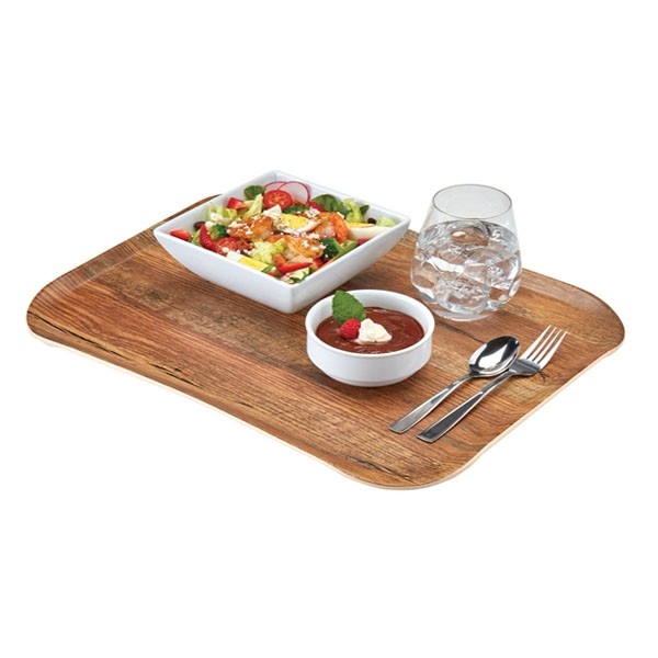 Plateau en bois Century Grain, dimensions : 32,5 x 53 cm. Couleur : Chêne brun Cambro.