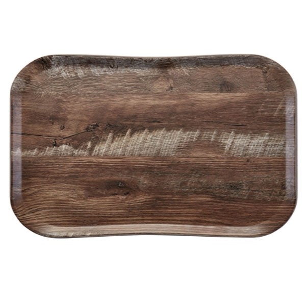 Century Wood Grain Tray, Dimensions: 32.5 x 53 cm. Colour: Dark Oak Cambro