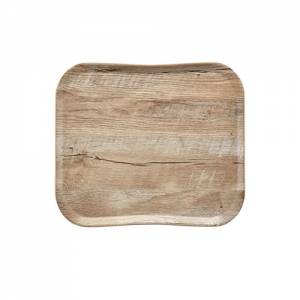Plateau Century Wood Grain, dimensions : 26,5 x 32,5 cm. Couleur : Chêne clair Cambro.