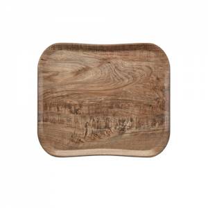 Plateau en bois Century, dimensions : 26,5 x 32,5 cm. Couleur : Olive clair Cambro.