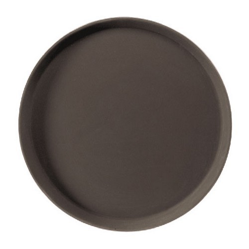 PLATEAU ROND CAMTREAD ANTIDÉRAPANT DIAM. 35,6 cm. COULEUR TAVERNE TAN CAMBRO