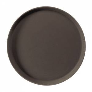 PLATEAU ROND CAMTREAD ANTIDÉRAPANT DIAM. 35,6 cm. COULEUR TAVERNE TAN CAMBRO