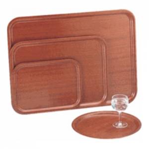 TRAY WOOD RECTANGULAR DIM. 27X18CM. COLOR MAHOGANY