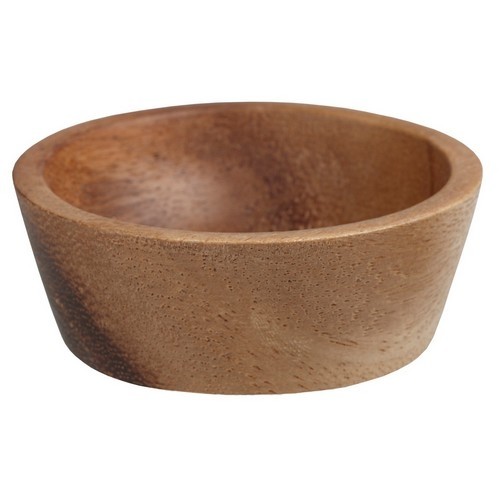 SCHÜSSEL KONISCH DURCHM. 7CM. HG. 2,5 cm. AKAZIENHOLZ
