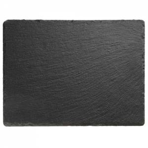 Leisteen plateau rechthoekig afm. 26,5x20,5cm.