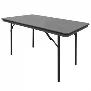 TABLE PLIABLE GRIS DIM. 122X61x75CM.