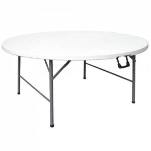 Tafel rond inklapbaar wit diam. 183cm.