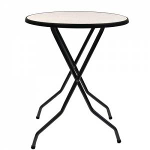 Statafel inklapbaar kleur grijs diam. 85cm. HG. 110cm.